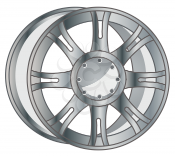 Vector illustration of the steel disk from travell about car