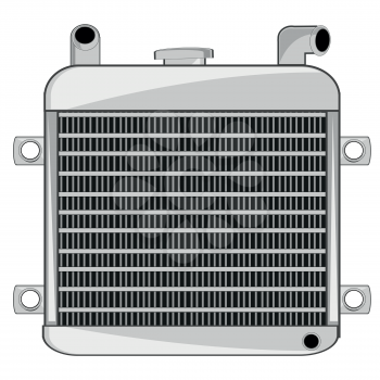 Vector illustration of the radiator for car on white background