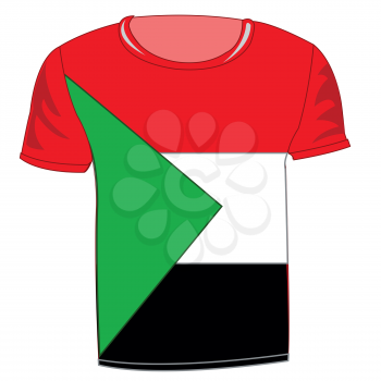 Year cloth t-shirt with flag state Sudan