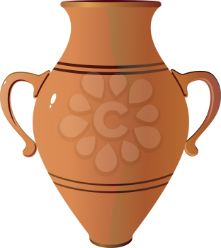 Royalty Free Clipart Image of a Clay Vase