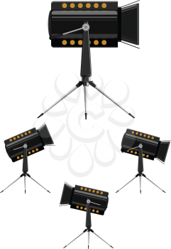 Royalty Free Clipart Image of Spotlights on a White Background
