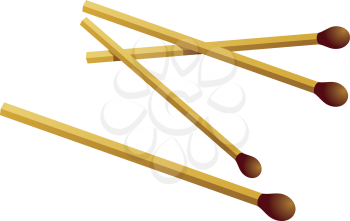 Royalty Free Clipart Image of Wooden Matches