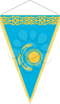Royalty Free Clipart Image of a Banner Representing Kazakhstan