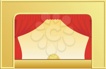 Royalty Free Clipart Image of a Theatrical Scene