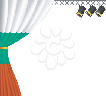 Royalty Free Clipart Image of a Stage in Bulgarian Colours