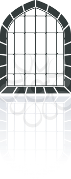 Royalty Free Clipart Image of a Cathedral Window