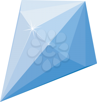  Cartoon illustration of a blue diamond