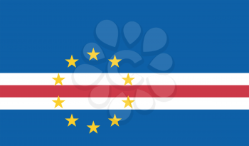 Vector illustration of the flag of  Cape Verde 