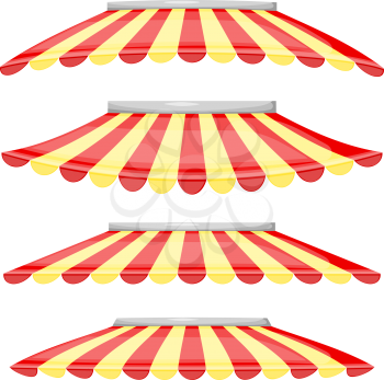 Red and Yellow Strip Shop.Vector illustration