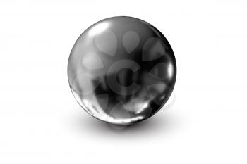 Vector illustration of a realistic metal ball