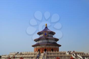 Tourists near the Temple of Heaven in Beijing