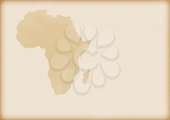 Old map of Africa as a background