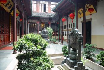 Little garden in the ancient chinese house