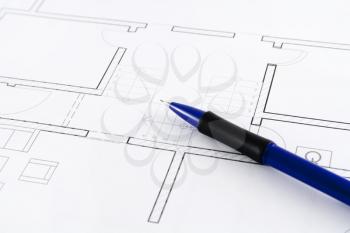 Royalty Free Photo of an Architecture Blueprint