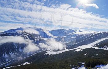 Musala peak at Rila mountain in winter season