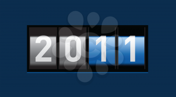 Royalty Free Clipart Image of a Happy New Year Counter for 2011