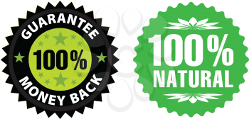 Royalty Free Clipart Image of a Guarantee Labels