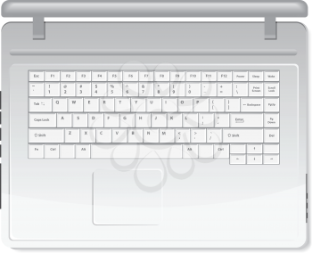 Royalty Free Clipart Image of a White Laptop