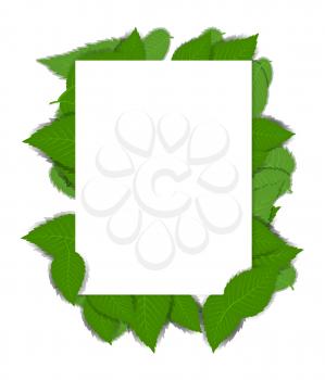 Royalty Free Clipart Image of a Leaf Frame