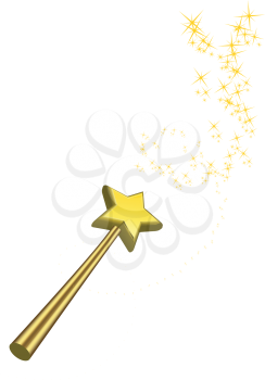 Magic wand vector illustration isolated on white background