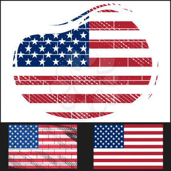 Shabby flag of USA
