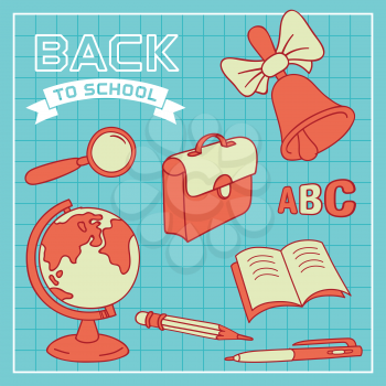 Back to school, vector illustration
