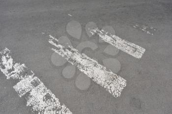 erased crosswalk at the road