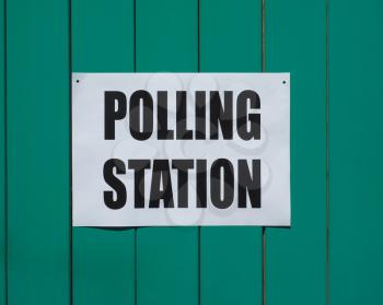 Polling station place for voters to cast ballots in general elections