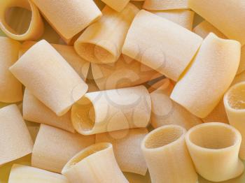Italian paccheri pasta in the shape of large tubes from Campania and Calabria