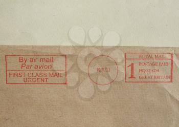 Postage meter for urgent first class by air mail