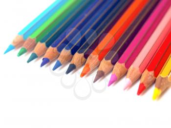 Colour pencils to color or draw on paper