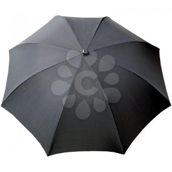 Black umbrella isolated over a white background