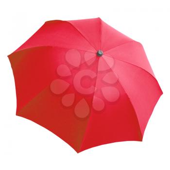 Red umbrella isolated over white background