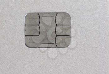 Electronic chip on a credit card or debit card