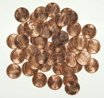 Dollar coins 1 cent wheat penny cent currency of the United States
