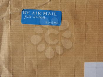 Brown corrugated cardboard for Air Mail shipping with RoyalMail in UK