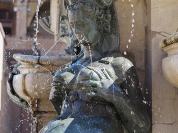 Fontana del Nettuno (meaning Neptun Fountain) in Bologna, Italy