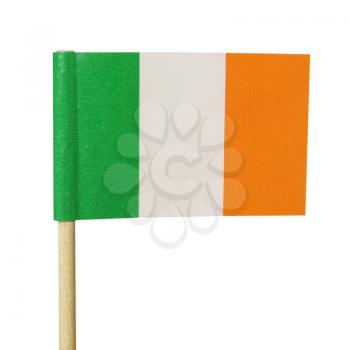 The national Irish flag of Ireland (IE) - isolated over white background
