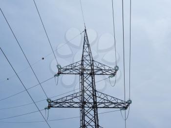 an electric power high voltage transmission line tower