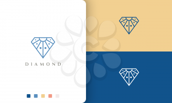 unique diamond logo in simple and modern style