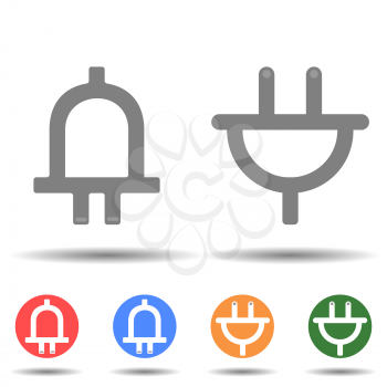 Plug up and down icon vector logo isolated on background