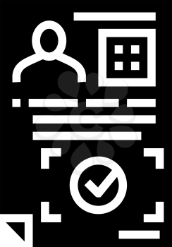 approval allowance glyph icon vector. approval allowance sign. isolated contour symbol black illustration