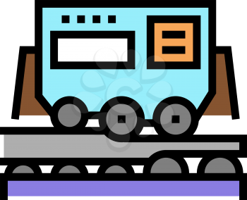 transportation aluminium production color icon vector. transportation aluminium production sign. isolated symbol illustration
