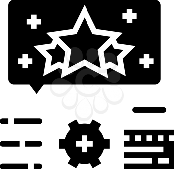 reputation management glyph icon vector. reputation management sign. isolated contour symbol black illustration