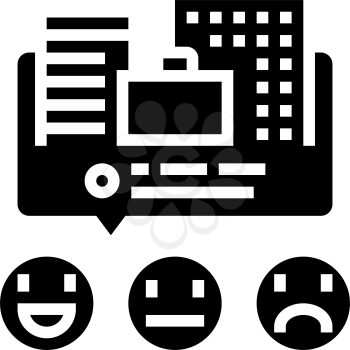 reviews business services glyph icon vector. reviews business services sign. isolated contour symbol black illustration