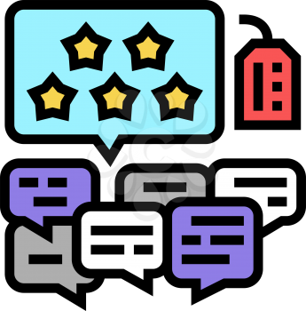 reviews reputation management color icon vector. reviews reputation management sign. isolated symbol illustration