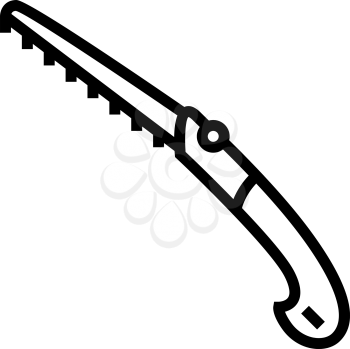 cut gardening tool line icon vector. cut gardening tool sign. isolated contour symbol black illustration