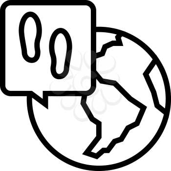 worldwide refugee line icon vector. worldwide refugee sign. isolated contour symbol black illustration