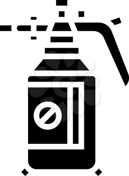 chemical treatment gardening glyph icon vector. chemical treatment gardening sign. isolated contour symbol black illustration