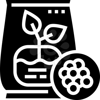 fertilizers gardening glyph icon vector. fertilizers gardening sign. isolated contour symbol black illustration